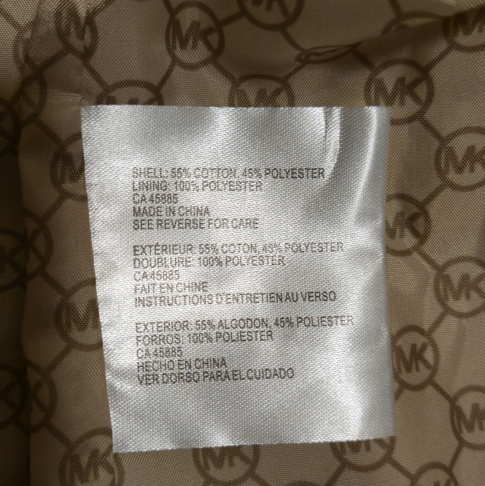 New Michael Kors Tan Hooded Trench Coat - Picture 8 of 9